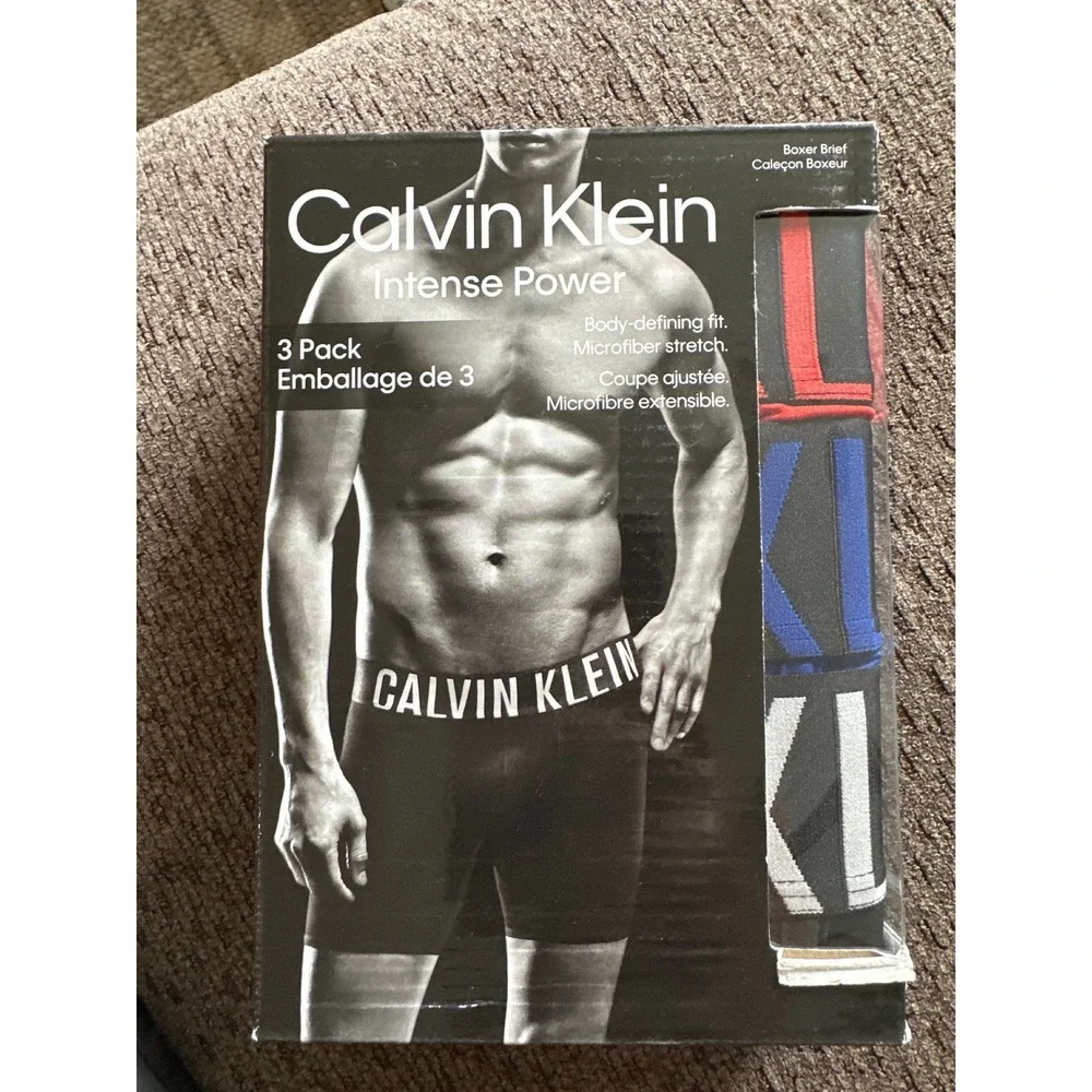 Calvin Klein Intense Power Microfiber Boxer Briefs 3 Pack Large NB2593-920